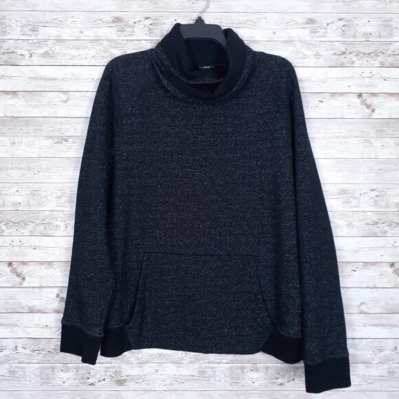 H&M Other - H&M Mens Sweatshirt L Collar Front Pocket Black 419